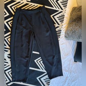 HALARA Black Barrel Leg Trousers